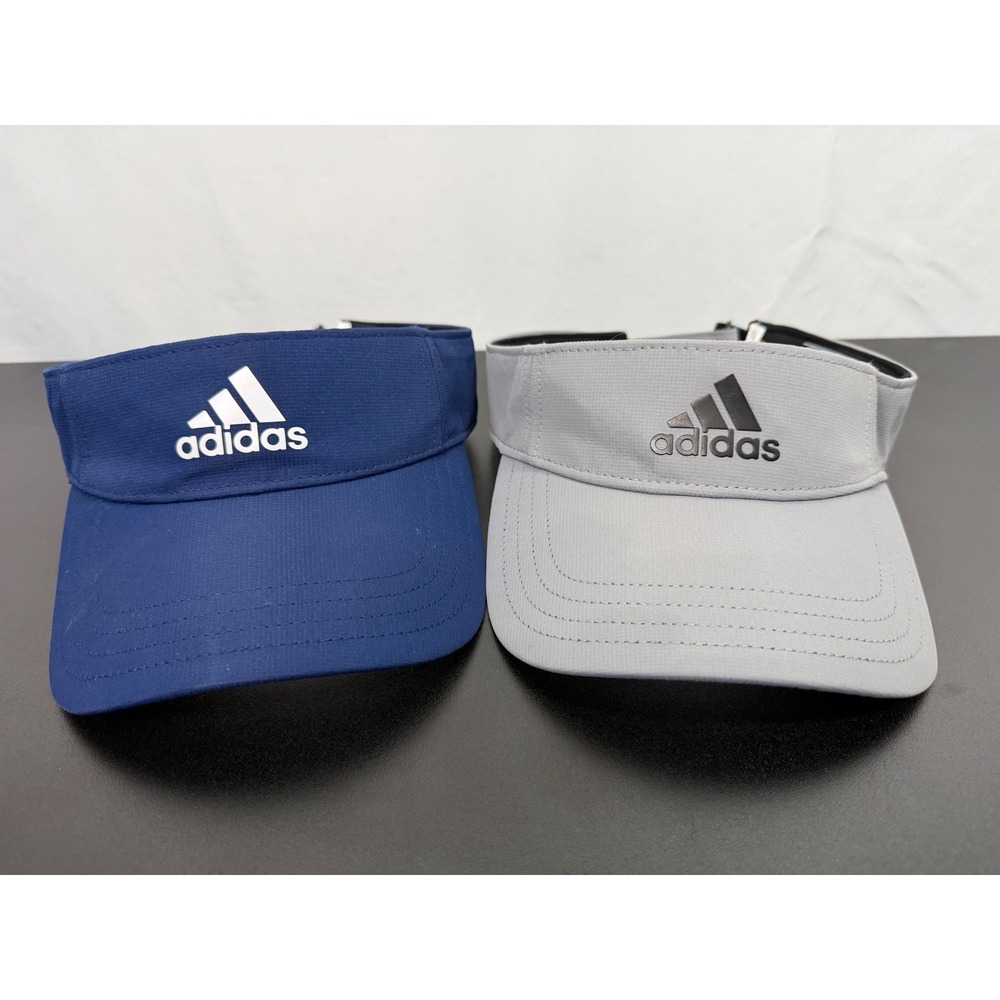 Adidas Performance Sun Visor Lot of 2 Navy Grey Adjustable Golf FI3027 FI3028